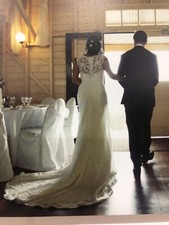 MAGGIE SOTTERO - ROMANTIC- STYLE 3MS778 STEVIE- PALE IVORY TOP LACE SIZE 8