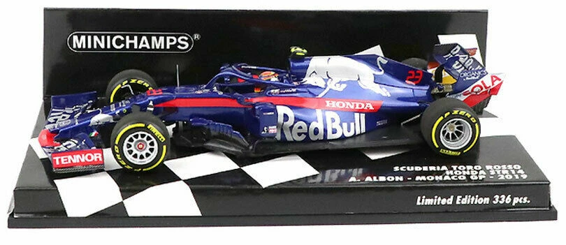 MODELLINO AUTO 1:43 MINICHAMPS F1 TORO ROSSO STR14 HONDA A. ALBON MONACO GP 2019 - Immagine 4 di 4