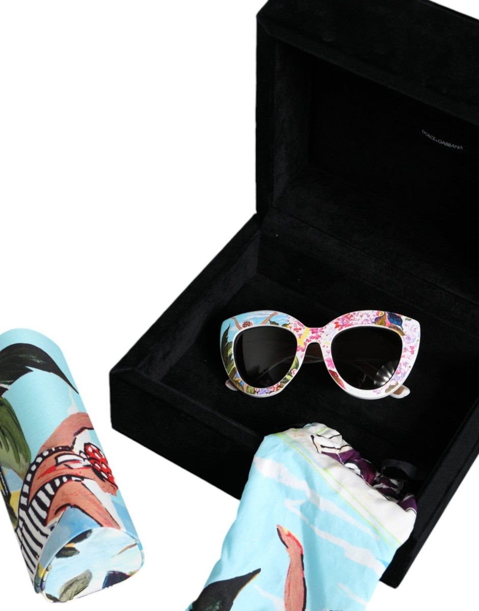 DOLCE & GABBANA Sunglasses Multicolor Wood Crystal Floral  display picture 3