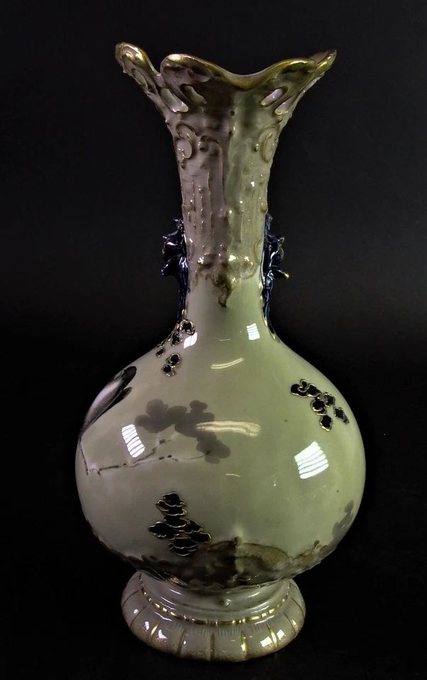 Ernst Wahliss Turn Wien - Jugendstil Vase mit Drachen - Bild 4 von 4