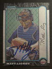 1999 Bowman Chrome #210 Matt LeCroy Minnesota Twins Signed Card Autographed