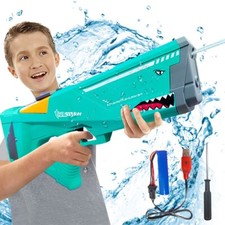 Automatic Electric Water Blaster Gun Play Shark Toy Gift Squirt Long Range Play