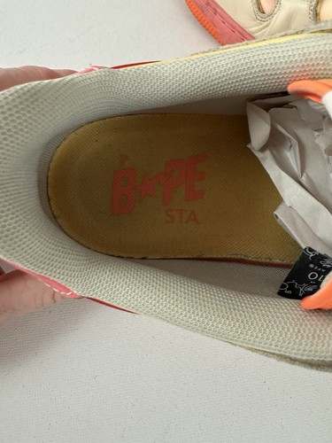 A Bathing Ape BAPE SK8 Sta M1 Men's Sneakers In Orange Sz 10 - Picture 9 of 17