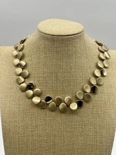 Necklace By Jones New York Gold Tone Brushed And Polished Bobbles 18”