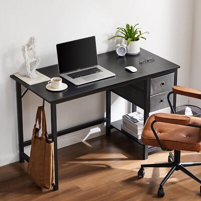 40-55 Inch Home Office Computer Desk with Drawer Writing Desk Work Desk PC Table