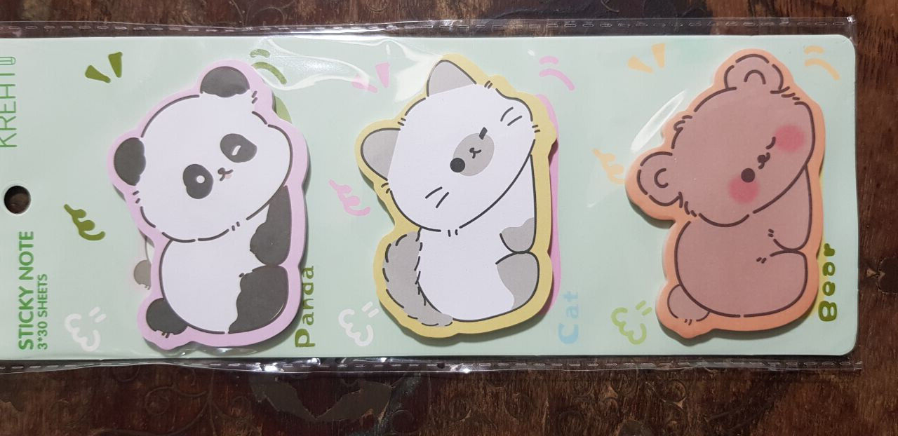 Sticky Notes Cartoon Animal, Self-Stick Note Pad Set, Cute Sticky Label-image