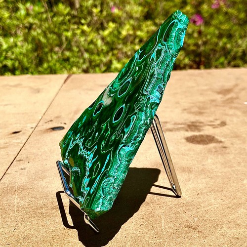 298G Natural peacock stone silicon peacock hand polished sheet - 第 5/12 張圖片