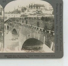 Old Roman Ponte Pietra Castle S. Pietro Verona Italy Keystone Stereoview