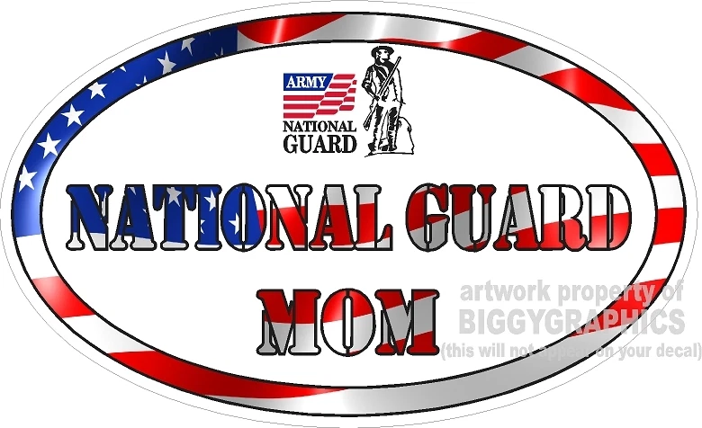 BIGGYGRAPHICS NATIONAL GUARD MOM VINYL DECAL
