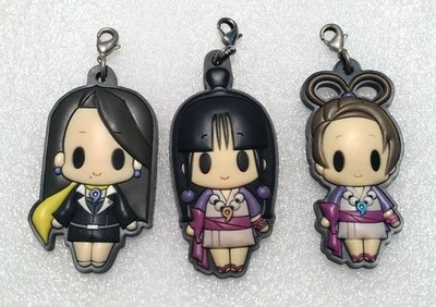 Ace Attorney Rubber Strap Set Chihiro Ayasato Maya Fey Pearl Fey 3pcs Capcom JPN