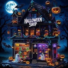 Halloween Shop Diamond Art Kits for Adults-Halloween House shop