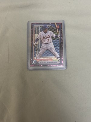 2024 BOWMAN CHROME YOVANNY RODRIGUEZ FUCHSIA LUNA REFRACTOR RC #/199 NY METS