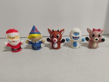 Rudolph The Red Nosed Reindeer Christmas Holiday 5 Piece Finger Puppets Kid Toy