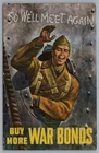 So We'll Meet Again Buy More War Bonds Military US Treasury WWII WW2 Postcard