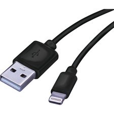 Blue Jet 6 Ft. Black Lightning to Type-A USB Charging  Sync Cable BJ-1002 Blue