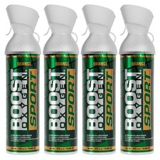 Boost Oxygen Large SPORT Orange Aroma 10 Liter Canister for Support, 4 Pack 