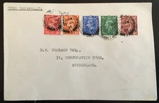 GB 1951 GVI Colour Change Definitives FDC, Sunderland CDS (AA55)