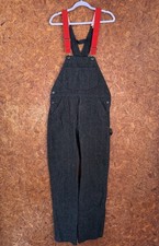 Vtg Woolrich Bib Overalls Mens Small Wool Gray Plaid Malone Hunting 31x31 Vtg Woolrich Bib Overalls Mens Small Wool Gray Plaid Malone Hunting 31x31 - Image 1
