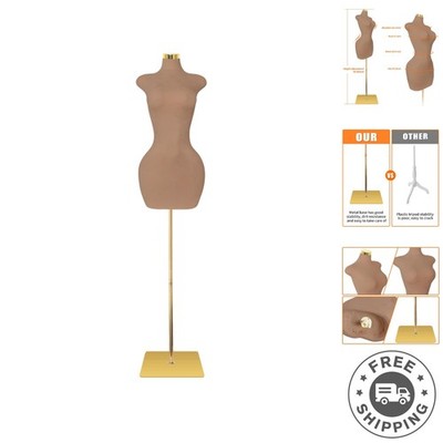 Pinnable Fashion Mannequin Torso with Adjustable Height 60''-78'' for Display