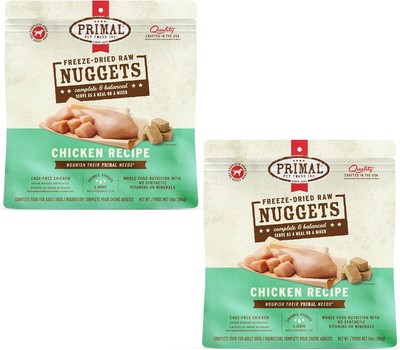 Primal Freeze Dried Dog Food Nuggets, Chicken; Complete 14 Ounce (Pack of 2) 