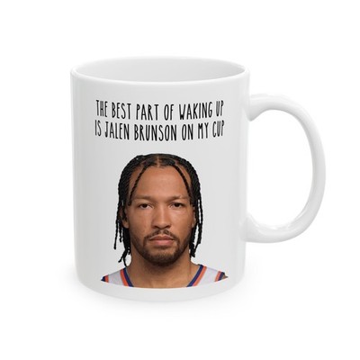 Jalen Brunson Ceramic Coffee Mug (11oz, 15oz), New York Knicks Basketball Gift