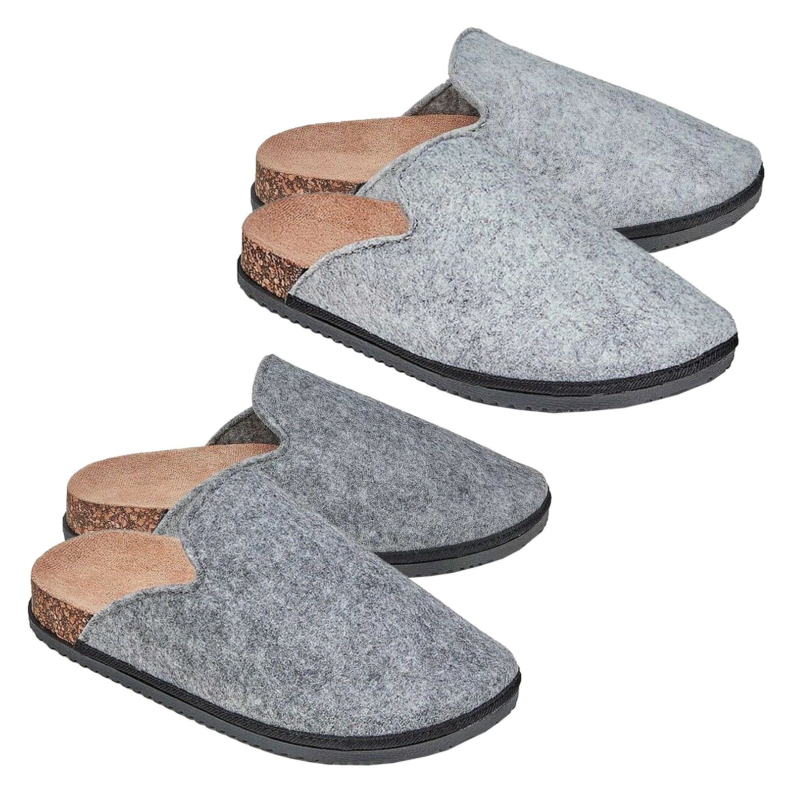 SAOLA Ciabatte da donna in feltro caldo suola rigida zoccoli mulo ciabatte da donna ciabatte