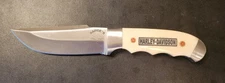 Badass Blades D2 Steel Hunting Knife Camel Bone HARLEY DAVIDSON Handle- BA828