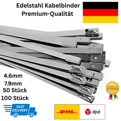 Edelstahl Kabelbinder 316 Heavy Duty | 200 500 mm | 4,6 7,9 mm