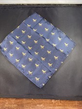 Navy Blue Dinosaur Pocket Square