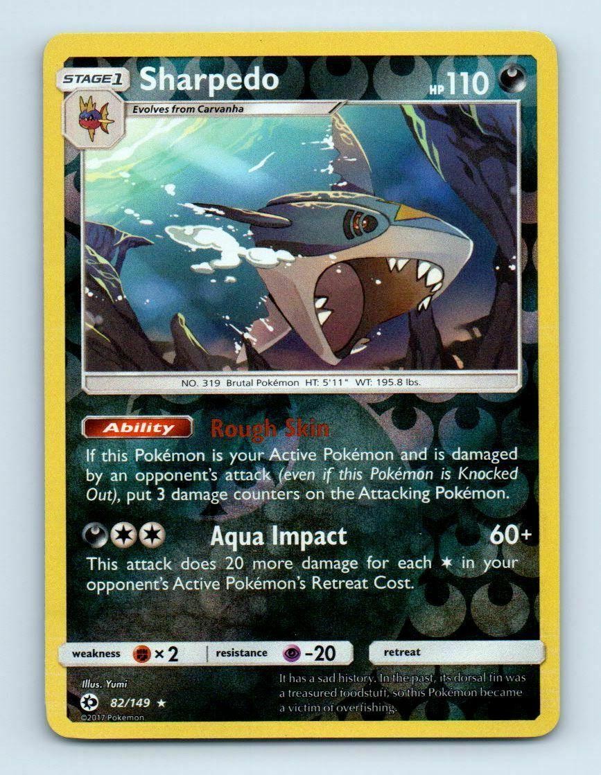 Sharpedo Reverse Holofoil 82/149 SM Base Set