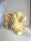 Vintage Shawnee Yellow Glazed Cocker Spaniel Dog Pottery Planter made in USA