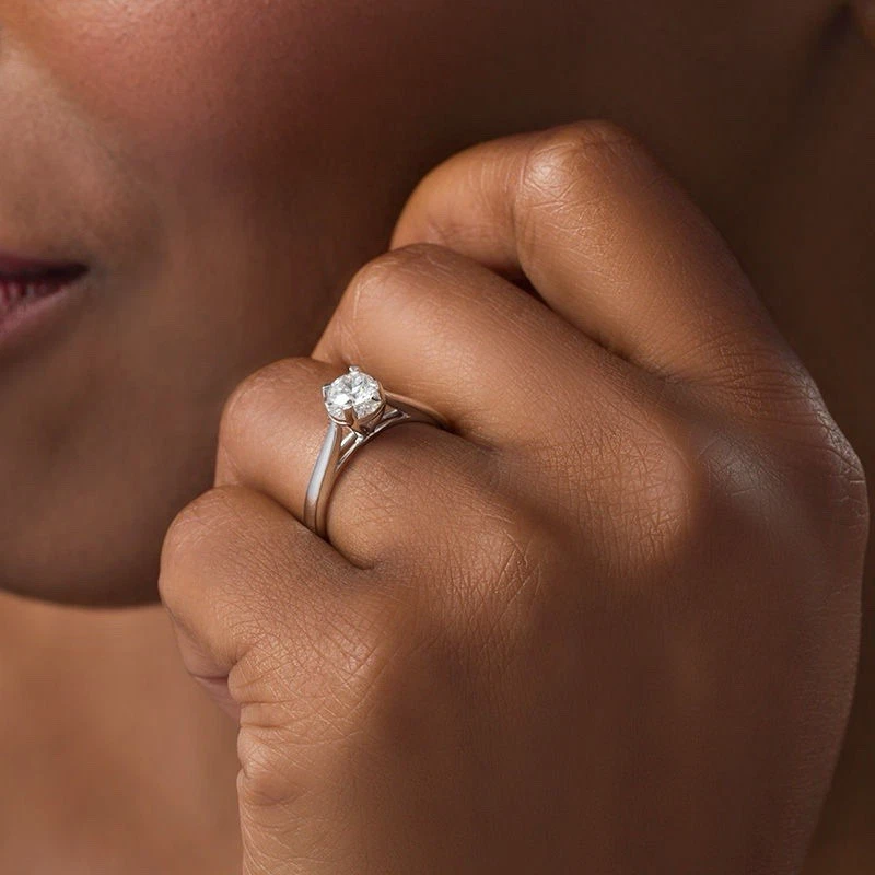 1/2 CT. Diamond Solitaire Engagement Ring In 10k White Gold - Image 3 of 4