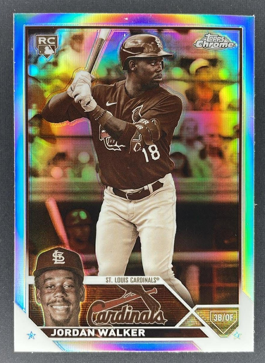 Jordan Walker 2023 Topps Chrome Baseball (209) Sepia Refractor Rookie
