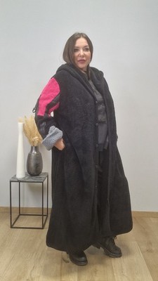 CNG Winter Teddymantel mit Applikationen bis Größe 60- kurzzeitig im Halloween S