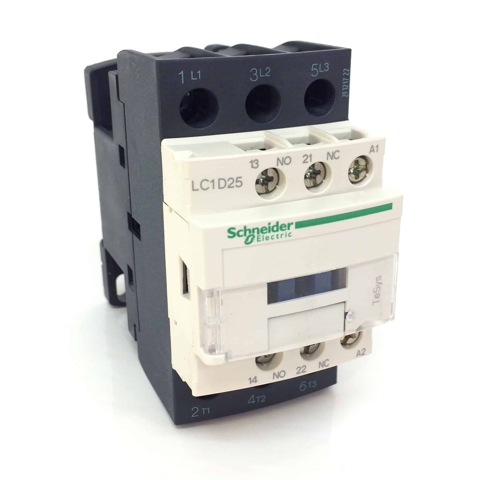 Contactor LC1D25U7 Schneider 3P (3NO) 1NC + 1NO Aux 240VAC 25A 11kW