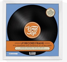Vinyl Styl VS-F-02 12 Inch Vinyl Record Display Frame - Wall Hanging White U