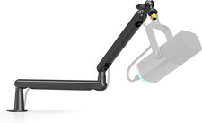 Microphone Boom Arm, Low Profile Adjustable Stick Microphone Arm Stand with Desk