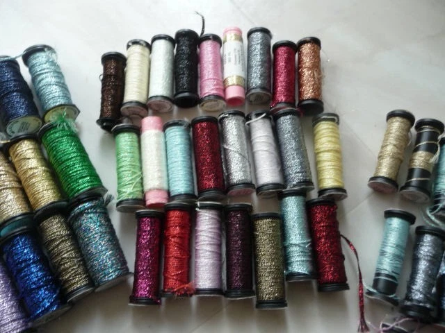 VTG Lot of 76 Metallic Thread  Spools - Image 4 of 4
