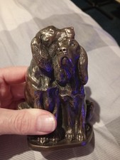 Spaniels, Genesis Heredities, cold cast bronzed resin figurine spaniel dog