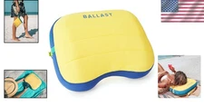 Luxury Plush Beach Pillow with Sand-Resistant Carrying Case, Sunshine Yellow