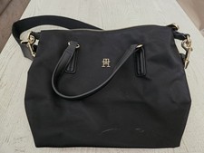 Tommy Hilfiger Women's Poppy Th Small Tote Tote Bag, Black, New
