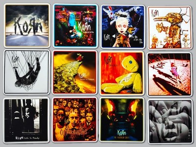 Korn Inspired Sticker Pack (12) Album Art, Nu Metal Heavy Rock 2000s Band