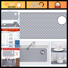 Silicone Kitchen Sink Protector Mat 28.4"x14.3" - Durable, Non-Slip, Easy Clean