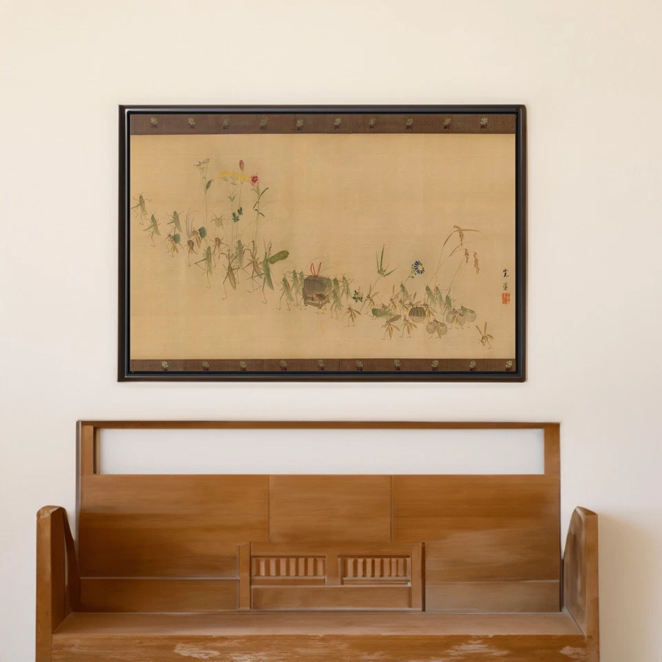 Procession of Insects by Nishiyama Kanei Canvas/Poster Wall Art - Image 2 of 2