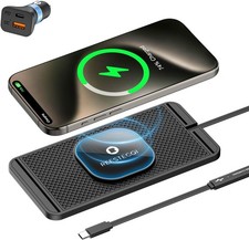Magnetic Wireless Car Charger Pad, 15W Wireless Charging Pad for Magsafe Char...