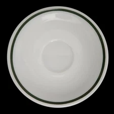 Pyrex Corning Green Band White Saucer Restaurant Ware