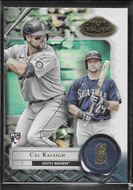 2022 Topps Gold Label - Cal Raleigh #7 Class 2 (RC) Seattle Mariners