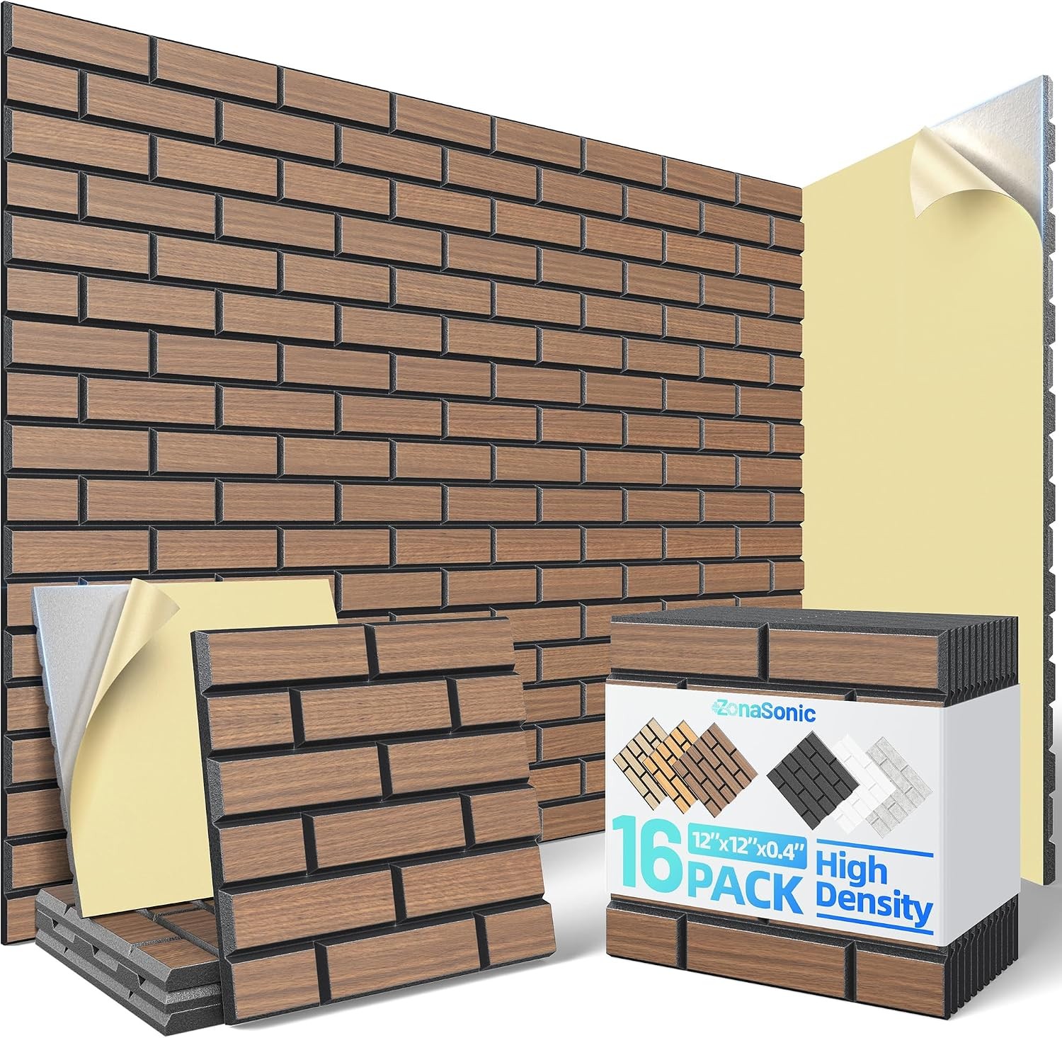 Self-Adhesive Acoustic Panels High Density Sound Proof Foam Panels for Wall