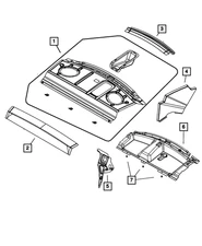 Genuine Mopar Rear Shelf Panel Support Left 5008815AC