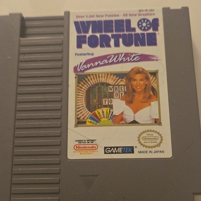 Nintendo Wheel of Fortune NES GameTek 2,000 Puzzles All New Graphics NTSC-U/C